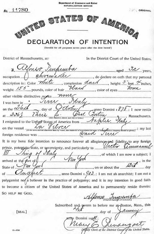 A scanned copy of an old US legal document