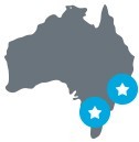 Graphic of Australia office location